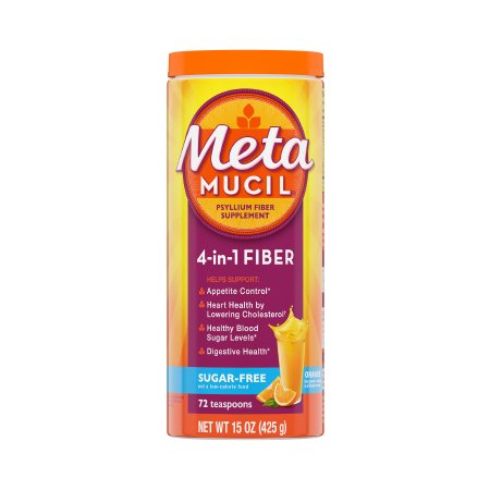 Procter & Gamble  37000002402 Fiber Supplement Metamucil Orange Flavor Powder 15 oz. 3.4 Gram Strength Psyllium Husk