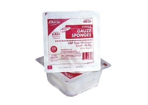 Dukal  416-2X Gauze Sponge Dukal 4 X 4 Inch 10 per Pack Sterile 16-Ply Square