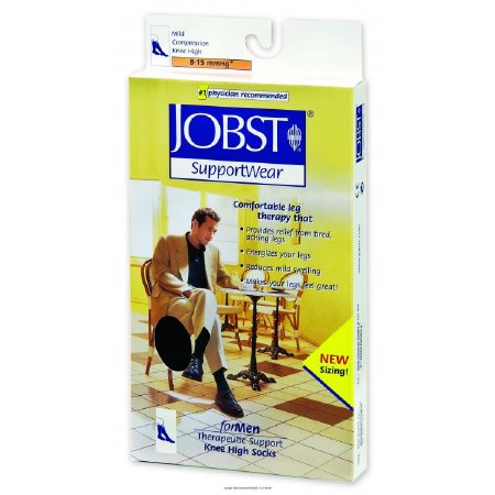 BSN Medical 110338 Compression Socks JOBST for Men Classic Knee High Large Navy Closed Toe