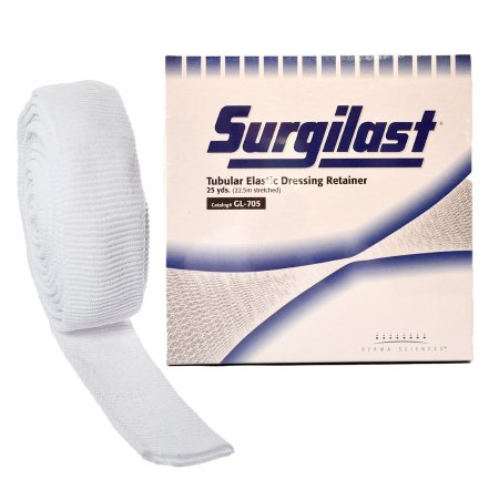 Gentell  GL705 Elastic Net Retainer Dressing Surgilast Tubular Elastic 25 Yard Size 5 White Small Head / Shoulder / Thigh NonSterile