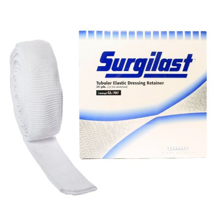 Gentell  GL707 Elastic Net Retainer Dressing Surgilast Tubular Elastic 25 Yard Size 6 White Medium Head / Shoulder / Thigh NonSterile