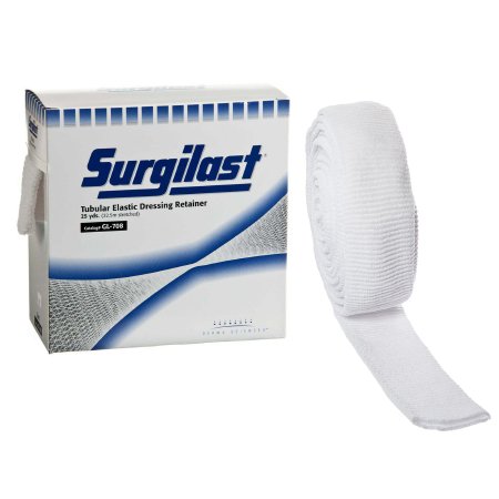 Gentell  GL708 Elastic Net Retainer Dressing Surgilast Tubular Elastic 25 Yard Size 7 White Small Chest / Back / Perineum / Axilla NonSterile