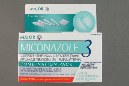 Major Pharmaceuticals  00904541501 Vaginal Antifungal Kit Major 2% Strength / 200 mg Cream / Suppository 3 per Box Applicator