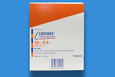 Aventis Pharmaceuticals  00075062160 Lovenox Enoxaparin Sodium, Preservative Free 60 mg / 0.6 mL Injection Prefilled Syringe 0.6 mL