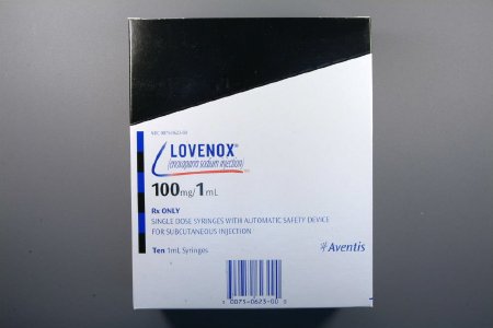 Aventis Pharmaceuticals  00075062300 Lovenox Enoxaparin Sodium, Preservative Free 100 mg / mL Injection Prefilled Syringe 1 mL