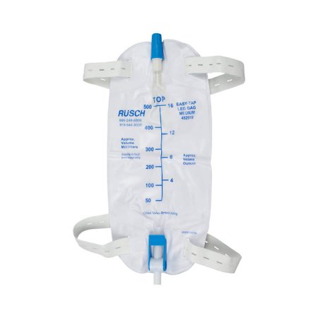 Teleflex LLC  452919 Urinary Leg Bag Easy Tap Anti-Reflux Valve Sterile Fluid Path 19 oz. Vinyl