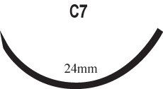 Surgical Specialties  553B Absorbable Suture with Needle LOOK Plain Gut C-7 3/8 Circle Reverse Cutting Needle Size 3 - 0