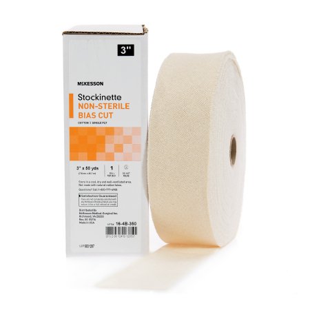 McKesson Brand 16-4B-350 Bias Cut Stockinette McKesson Cotton 3 Inch X 50 Yard Size 3 Beige NonSterile