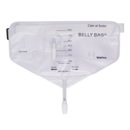 Teleflex LLC  B1000 Urinary Drain Bag Belly Bag Anti-Reflux Valve Sterile 1000 mL Vinyl