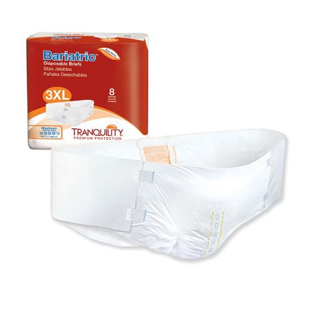 Principle Business Enterprises 2190 Unisex Adult Incontinence Brief Tranquility Bariatric 3X-Large Disposable Heavy Absorbency