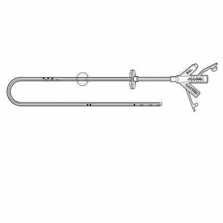 Avanos Medical Sales LLC 0250-22 Transgastric-Jejunal Feeding Tube MIC 22 Fr. 45 cm Tube Silicone Sterile