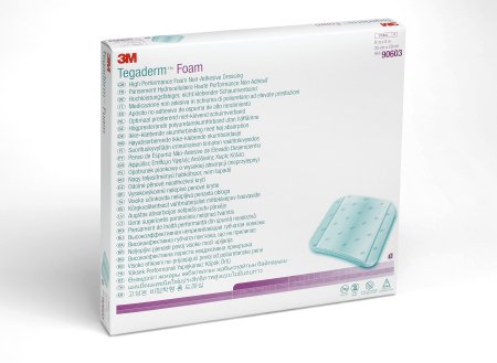 3M  90603 Foam Dressing 3M Tegaderm High Performance 8 X 8 Inch Without Border Film Backing Nonadhesive Square Sterile