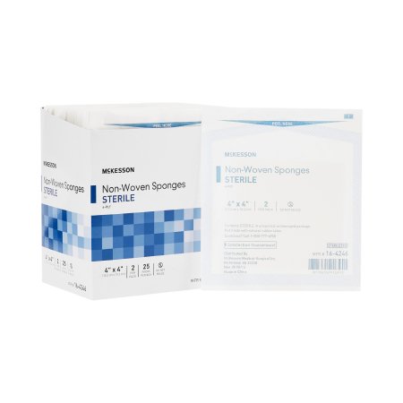 McKesson Brand 16-4246 Nonwoven Sponge McKesson 4 X 4 Inch 2 per Pack Sterile 6-Ply Square