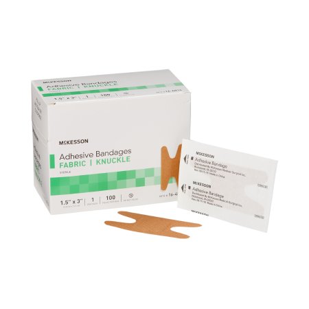 McKesson Brand 16-4814 Adhesive Strip McKesson 1-1/2 X 3 Inch Fabric Knuckle Tan Sterile