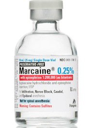 Pfizer  00409174610 Marcaine with Epinephrine Bupivacaine HCl / Epinephrine, Preservative Free 0.25% - 1:200,000 Injection Single-Dose Vial 10 mL