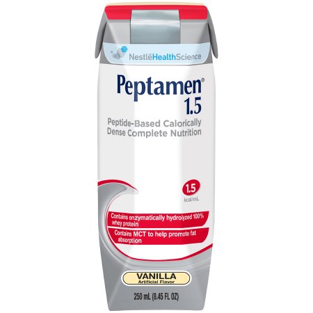 Nestle Healthcare Nutrition 00798716181907 Oral Supplement Peptamen 1.5 Vanilla Flavor Liquid 250 mL Carton