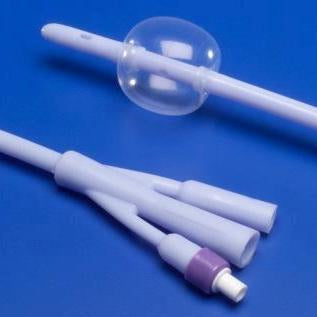 Cardinal  8887665225 Foley Catheter Dover 3-Way Standard Tip 30 cc Balloon 22 Fr. Silicone