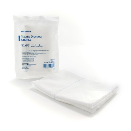 McKesson Brand 16-4255 Trauma Dressing McKesson 10 X 30 Inch 1 per Pack Sterile Rectangle