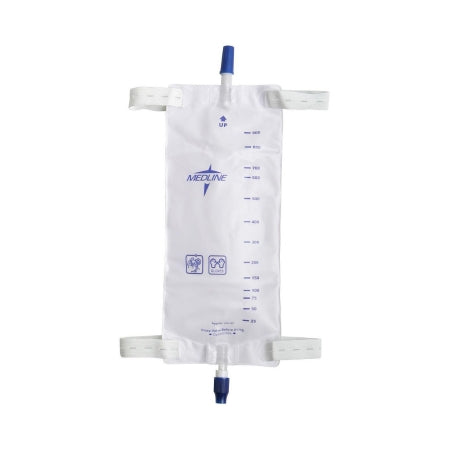 Medline  DYND12578 Urinary Leg Bag Medline Anti-Reflux Valve Sterile Fluid Path 950 mL Vinyl