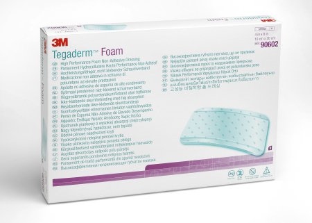 3M  90602 Foam Dressing 3M Tegaderm High Performance 4 X 8 Inch Without Border Film Backing Nonadhesive Rectangle Sterile