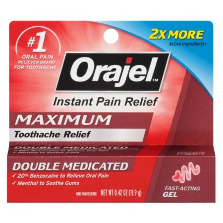 Dennison Pharmaceuticals  10310028313 Oral Pain Relief Orajel 20% Strength Benzocaine Oral Gel 0.42 oz.