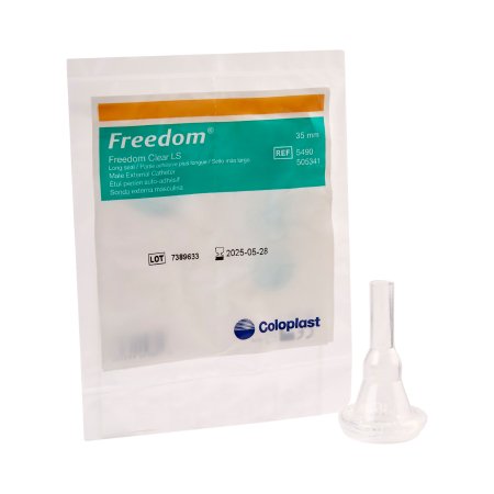 Coloplast  5490 Male External Catheter Freedom Clear LS Self-Adhesive Seal Silicone Large