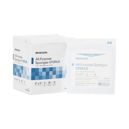 McKesson Brand 16-602318 Nonwoven Sponge McKesson 2 X 2 Inch 2 per Pack Sterile 4-Ply Square