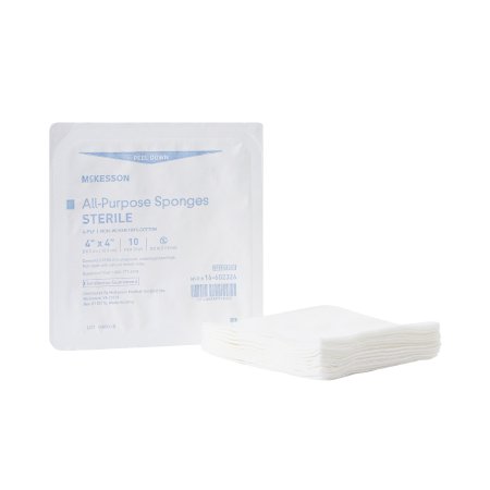 McKesson Brand 16-602326 Nonwoven Sponge McKesson 4 X 4 Inch 10 per Tray Sterile 4-Ply Square