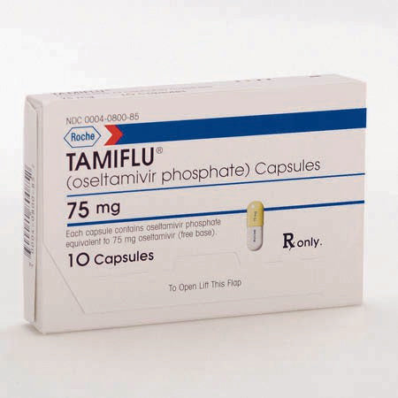 Roche  00004080085 Tamiflu Oseltamivir Phosphate 75 mg Capsule Blister Pack 10 Capsules