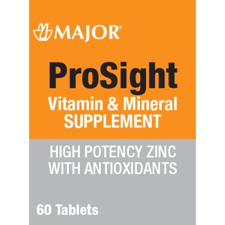 Major Pharmaceuticals  00904773552 Multivitamin Supplement Prosight Vitamin A / Ascorbic Acid 5000 IU - 60 mg Strength Tablet 60 per Bottle