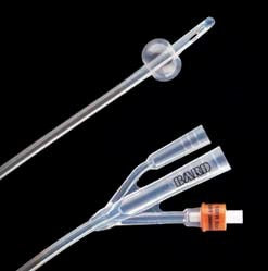 Bard  70518SI Foley Catheter Lubri-Sil I.C. 3-Way Standard Tip 5 cc Balloon 18 Fr. Antimicrobial Hydrogel Coated Silicone