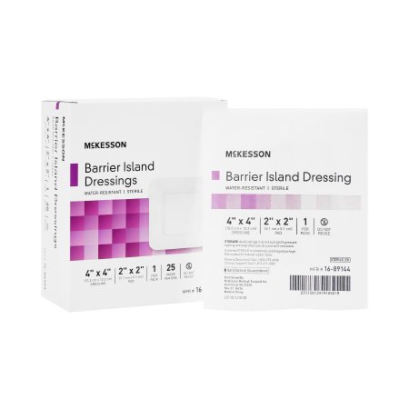 McKesson Brand 16-89144 Composite Dressing McKesson 4 X 4 Inch Square Sterile Water Resistant Film Backing