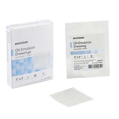 McKesson Brand 61-77041 Oil Emulsion Impregnated Dressing McKesson Square 3 X 3 Inch Sterile