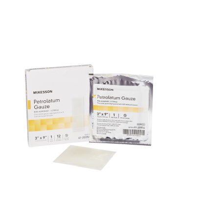 McKesson Brand 61-20056 Petrolatum Impregnated Dressing McKesson Rectangle 3 X 9 Inch Sterile