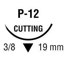 Covidien  SC-5618-G Absorbable Suture with Needle Caprosyn Polyester P-12 3/8 Circle Precision Reverse Cutting Needle Size 3 - 0 Monofilament