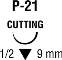 Covidien  SL1644G Absorbable Suture with Needle Polysorb Polyester P-21 1/2 Circle Reverse Cutting Needle Size 5 - 0 Braided