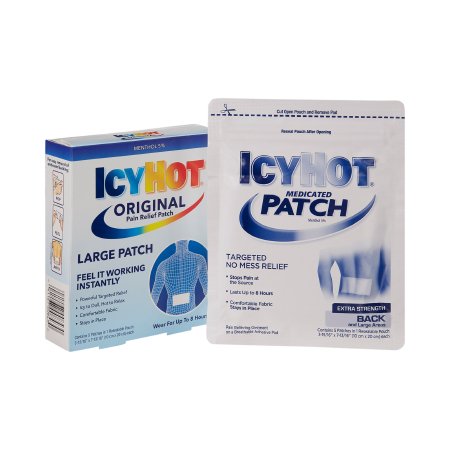 Chattem  41167004843 Topical Pain Relief Icy Hot 5% Strength Menthol Patch 5 per Box