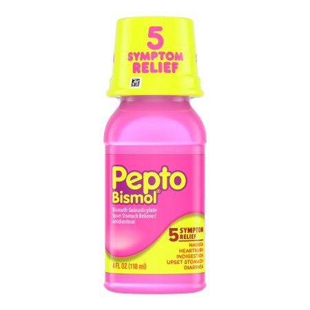 Procter & Gamble  37000003201 Anti-Diarrheal Pepto Bismol 262 mg Strength Liquid 4 oz.