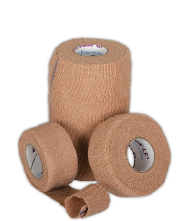 Medline  DYNJ086003 Cohesive Bandage CoFlex 3 Inch X 5 Yard Self-Adherent Closure Tan Sterile 14 lbs. Tensile Strength