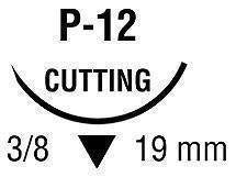 Covidien  SC-5637-G Absorbable Suture with Needle Caprosyn Polyester P-12 3/8 Circle Precision Reverse Cutting Needle Size 4 - 0 Monofilament