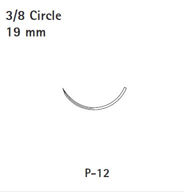 Covidien  SG-5637 Absorbable Suture with Needle Premium Chromic Gut P-12 3/8 Circle Precision Reverse Cutting Needle Size 4 - 0