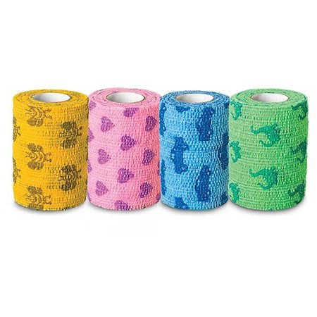 Andover Coated Products  5200KP-036 Cohesive Bandage CoFlex NL 2 Inch X 5 Yard Self-Adherent Closure Kid Design (Assorted Print) NonSterile 12 lbs. Tensile Strength