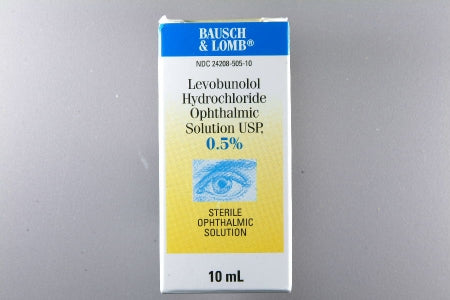 Bausch & Lomb  24208050505 Levobunolol HCl 0.5% Solution Dropper Bottle 5 mL