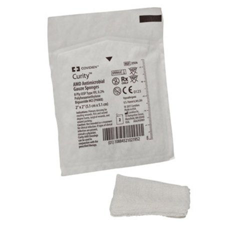 Cardinal  2506- Gauze Sponge Curity AMD 2 X 2 Inch 2 per Pack Sterile 8-Ply PHMB Square