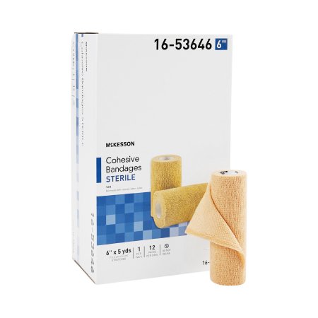 McKesson Brand 16-53646 Cohesive Bandage McKesson 6 Inch X 5 Yard Self-Adherent Closure Tan Sterile Standard Compression