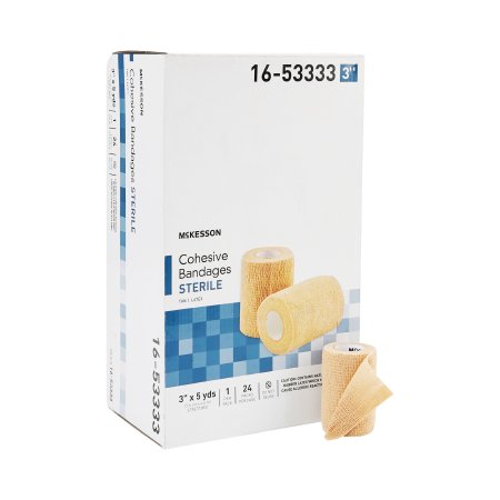 McKesson Brand 16-53333 Cohesive Bandage McKesson 3 Inch X 5 Yard Self-Adherent Closure Tan Sterile Standard Compression