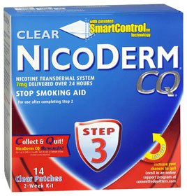 Glaxo Consumer Products  00135019602 Stop Smoking Aid Nicoderm CQ 7 mg Strength Transdermal Patch