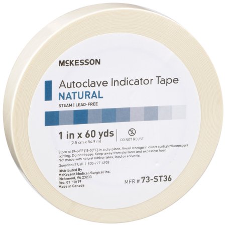 McKesson Brand 73-ST36 Steam Indicator Tape McKesson 1 Inch X 60 Yard Steam