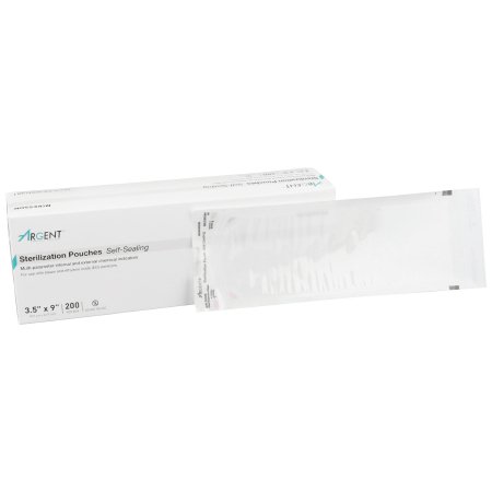 McKesson Brand 73-SSP381 Sterilization Pouch McKesson Argent Sure-Check Ethylene Oxide (EO) Gas / Steam 3-1/2 X 9 Inch Transparent / Blue Self Seal Paper / Film