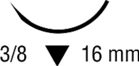 Covidien  SL-630 Absorbable Suture with Needle Polysorb Polyester C-12 3/8 Circle Reverse Cutting Needle Size 5 - 0 Braided